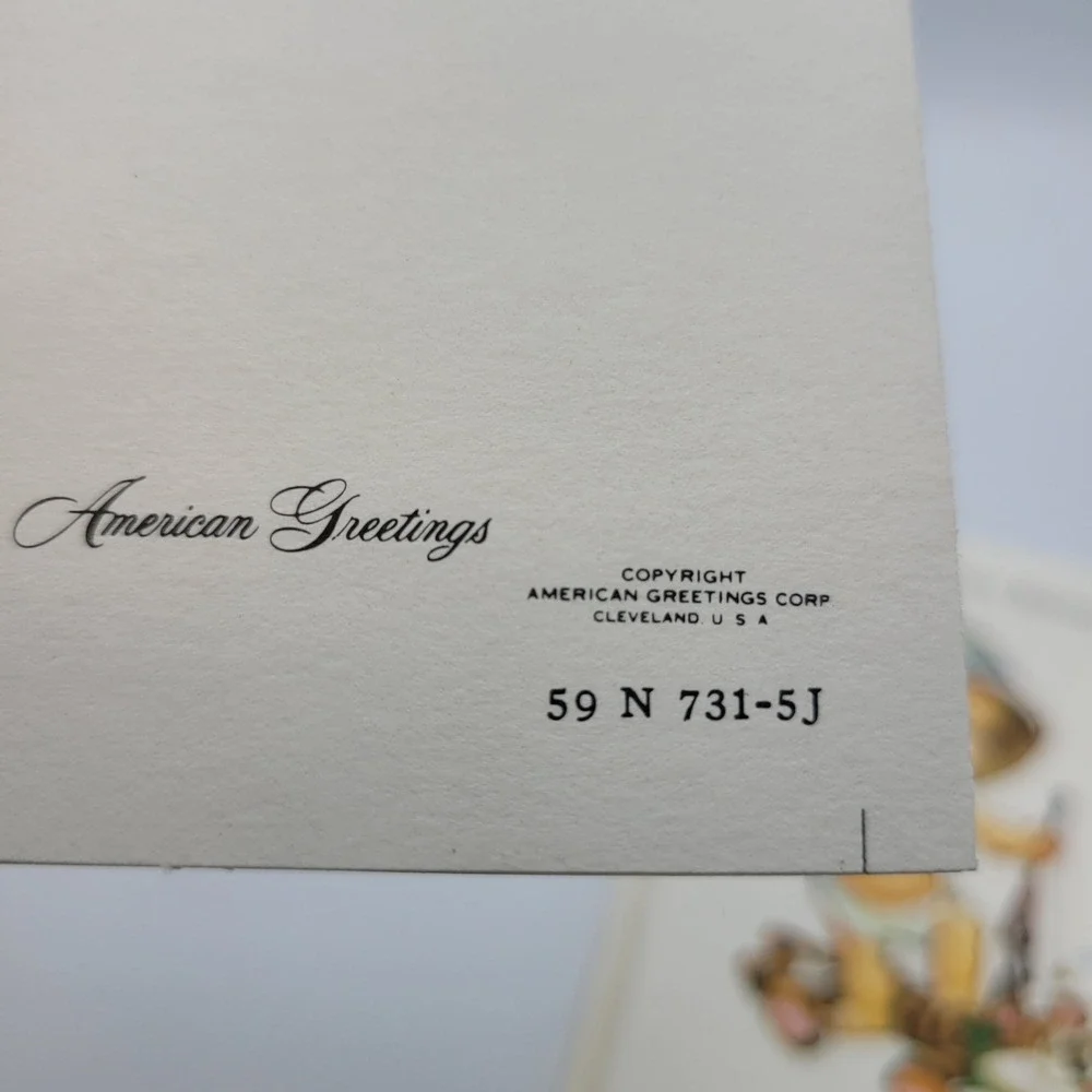Vintage Ambassador‎ Cards Baby Announcement Card Set of 7 Safari Baby Boy Boxed